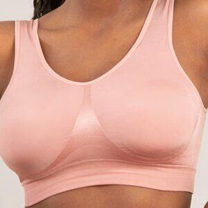Shapermint Essentials Everyday Comfort Straps Wireless Shaping Bra XL Rose NWT
